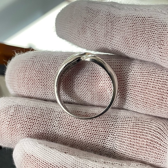 Vintage Sterling silver Modernist Crossover Ring 8.5 - Picture 7 of 8